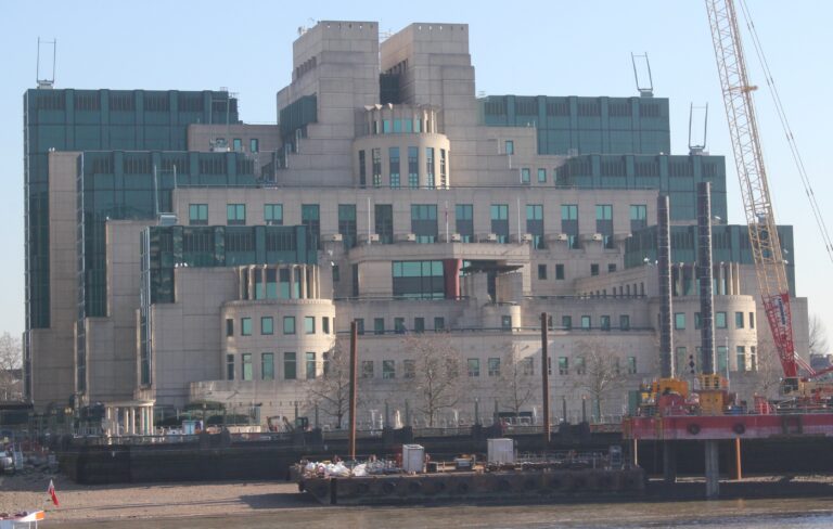MI6 Headquaters in London as seen from the Milbank