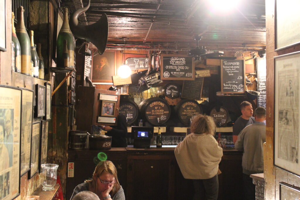 Gordon's Wine Bar, Cellar Bar, Tours Of The UK Gordon's Wine Bar, Cellar Bar, Tours Of The UK